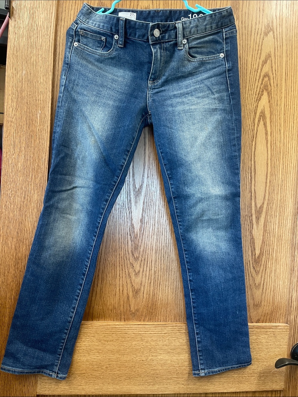 GAP Women's Skinny Jeans - Distressed Blue Wash